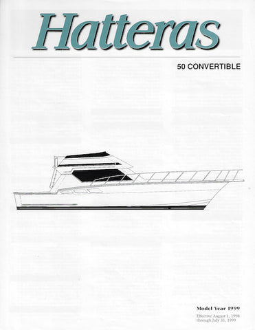 Hatteras 50 Convertible Specification Brochure