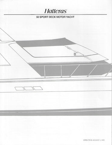 Hatteras 50 Sport Deck Motor Yacht Specification Brochure