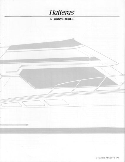 Hatteras 50 Convertible Specification Brochure