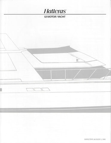 Hatteras 52 Motor Yacht Specification Brochure