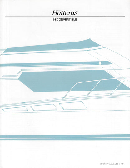 Hatteras 54 Convertible Specification Brochure