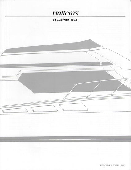 Hatteras 54 Convertible Specification Brochure