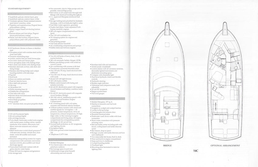 Hatteras 54 Convertible Specification Brochure – SailInfo I ...