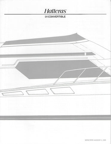 Hatteras 54 Convertible Specification Brochure