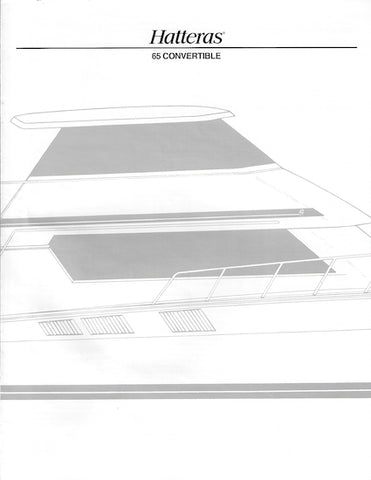 Hatteras 65 Convertible Specification Brochure