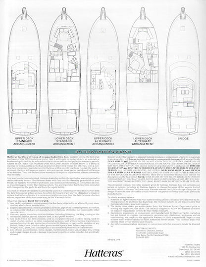 Hatteras 65 Convertible Specification Brochure