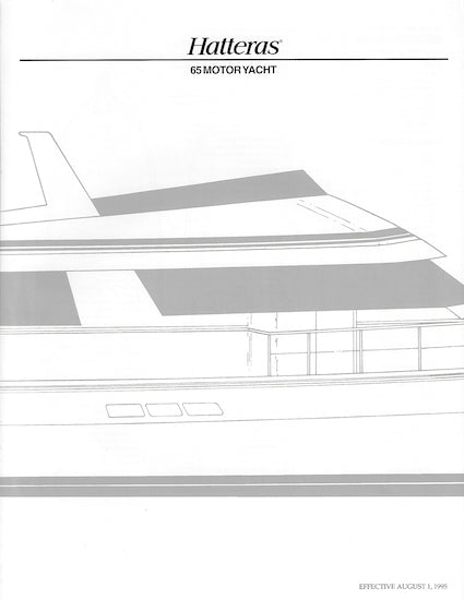 Hatteras 65 Motoryacht Specification Brochure