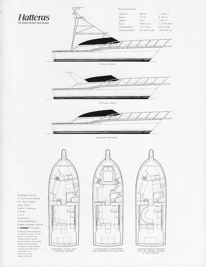 Hatteras 39 Sport Express Brochure