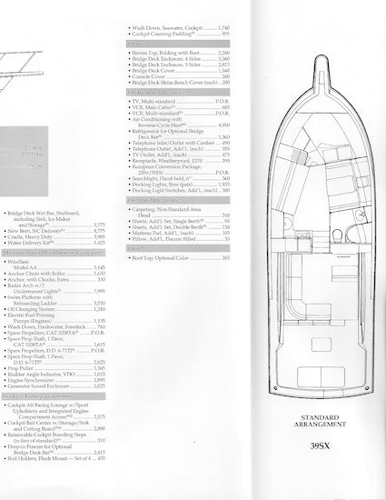 Hatteras 39 Sport Express Specification Brochure