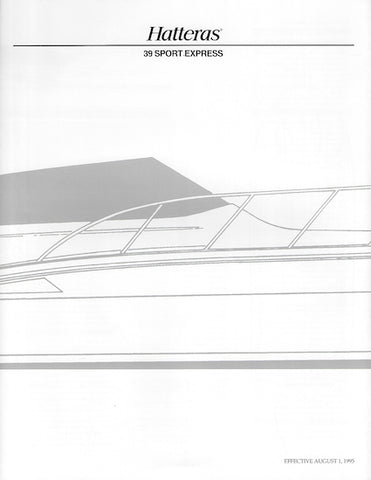 Hatteras 39 Sport Express Specification Brochure