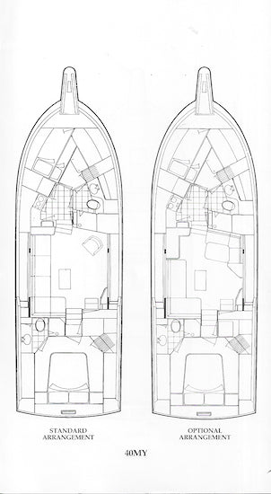 Hatteras 40 Motor Yacht Specification Brochure