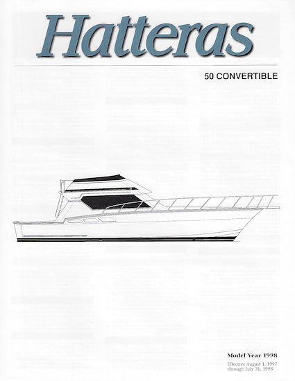 Hatteras 50 Convertible Specification Brochure