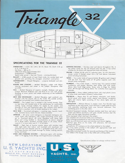 US Yachts Triangle 32 Brochure