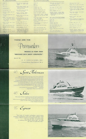 Pacemaker 1961 Mini Brochure