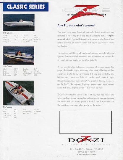 Donzi 2000 Poster Brochure
