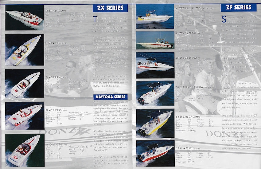 海ページ Donzi 2000 Poster Brochure – SailInfo I boatbrochure.com