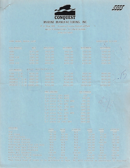 Conquest 1990 Brochure