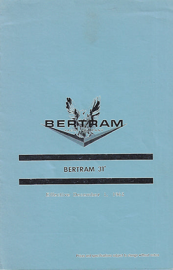 Bertram 31 Brochure