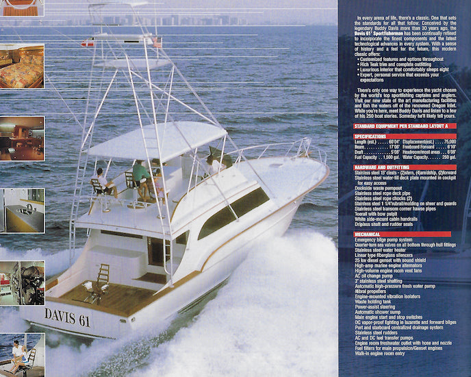 Buddy Davis 61 Sportfisherman Brochure