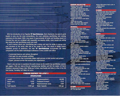 Buddy Davis 70 Sportfisherman Brochure