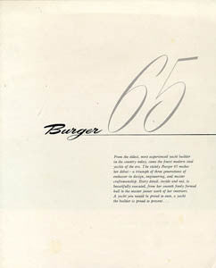 Burger 65 Brochure