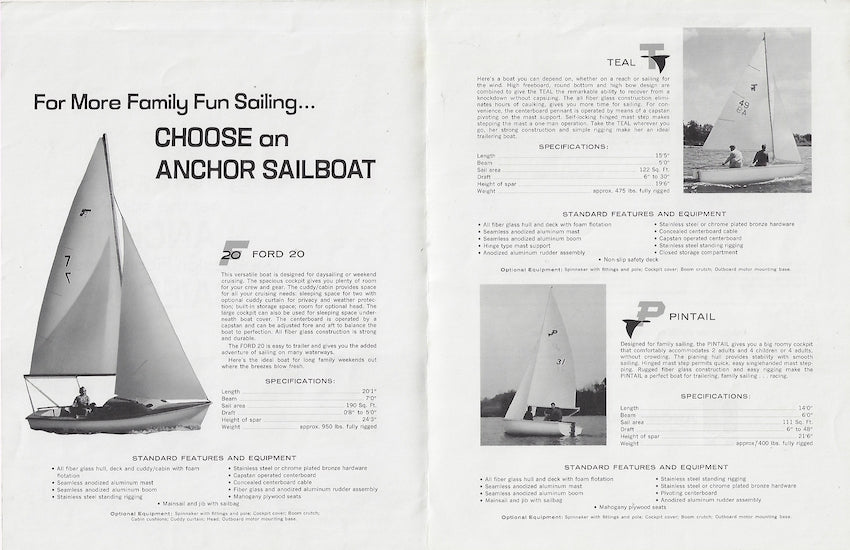 MFG Anchor Sailboats Brochure