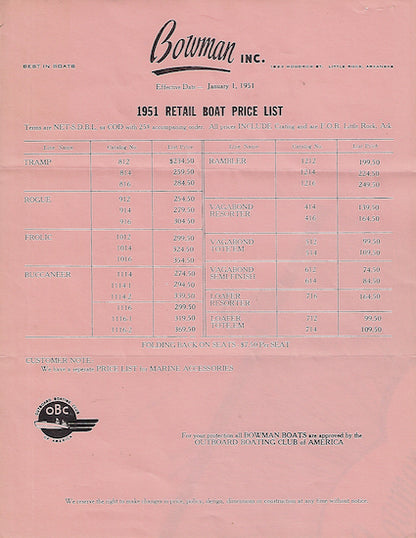 Bowman 1951 Brochure