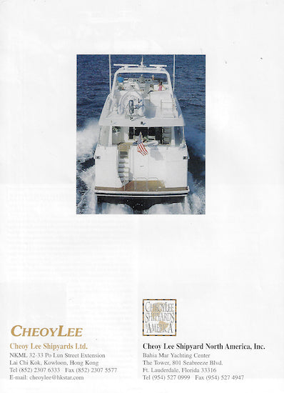 Cheoy Lee 81 Sport Yacht Yachting Magazine Brochure
