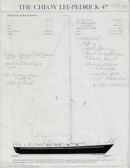 Cheoy Lee 47 Pedrick Brochure