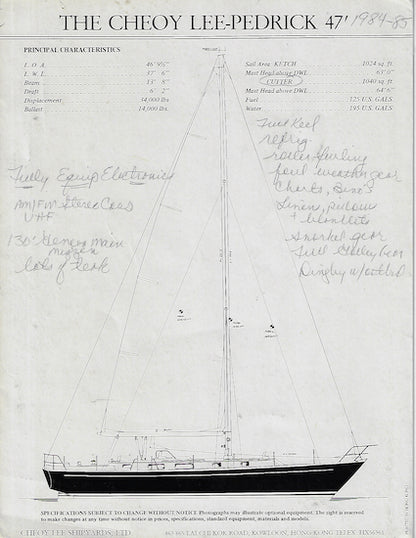 Cheoy Lee 47 Pedrick Brochure