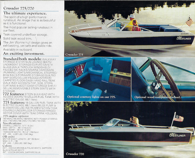 Crestliner 1975 / 1976 Brochure