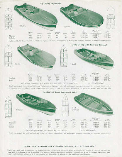 Dunphy 1957 Brochure