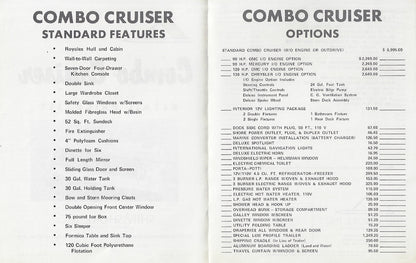 Shipashore Combo Cruiser 1971 Price List