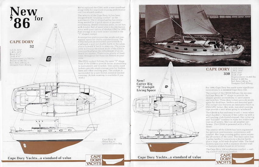 Cape Dory 1986 Brochure