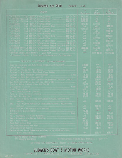 Zuback’s Sea Skiffs Brochure