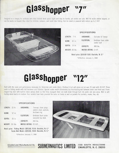 Submernautics Glasshopper Brochure