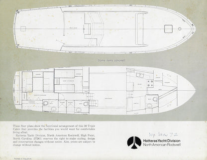 Hatteras 58 Triple Cabin Brochure