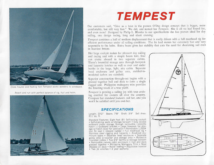 O'Day 1960s Brochure – SailInfo I boatbrochure.com