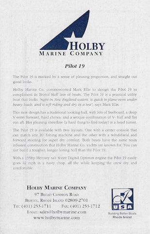 Holby Pilot 19 Brochure