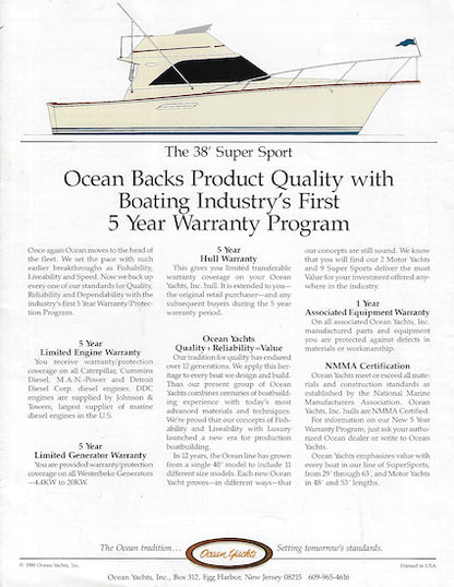 Ocean 38 Super Sport Brochure