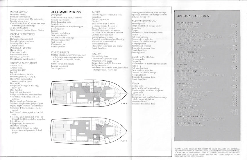 Ocean 38 Super Sport Brochure