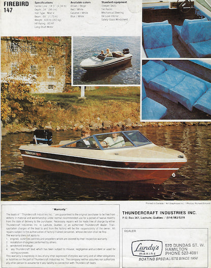 Thundercraft 1980 Brochure