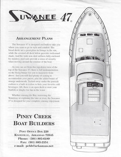 Piney Creek Swanee Specification Sheet & Brochure