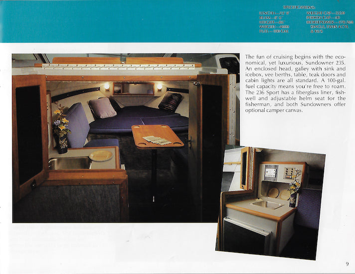 Four Winns 1986 Cruisers Brochure