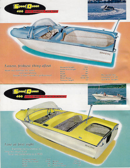 Glastex Sea Star Speed Queen 1950s Brochure