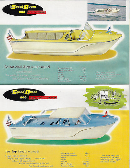 Glastex Sea Star Speed Queen 1950s Brochure