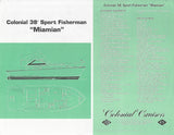 Colonial 38 Sport Fisherman Miamian Specification Brochure