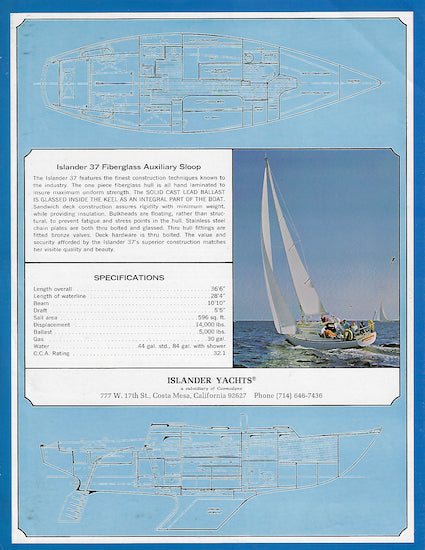 Islander 37 Brochure – SailInfo I boatbrochure.com
