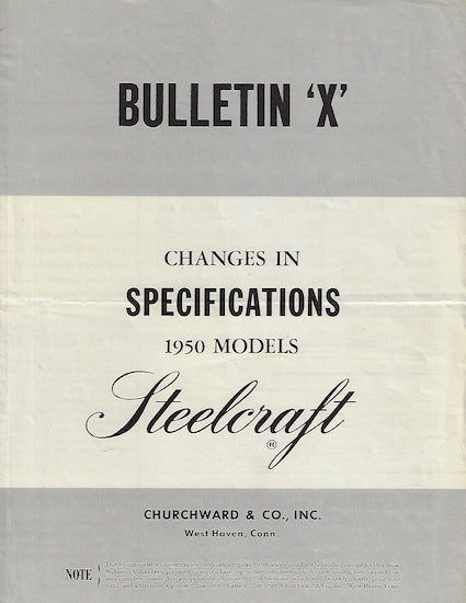 Churchward 1950 Steelcraft Brochure
