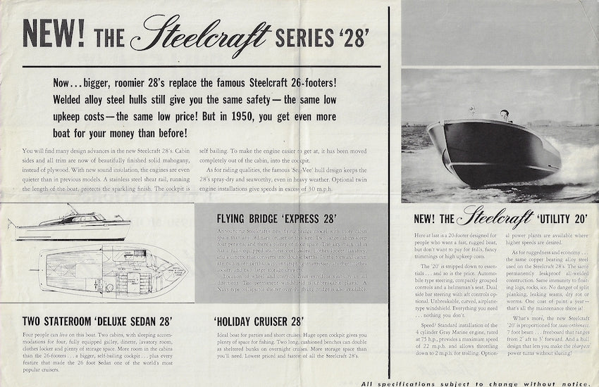Churchward 1950 Steelcraft Brochure
